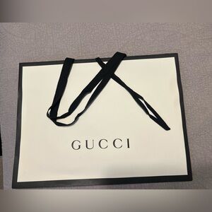Gucci Black and White paper gift Bag